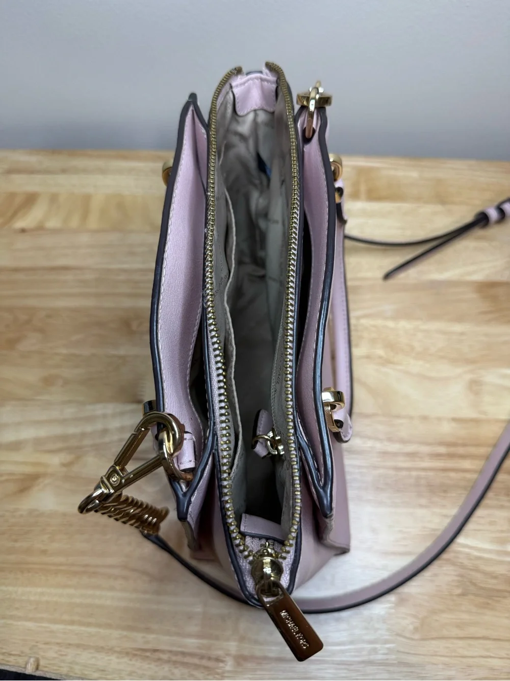 Michael Kors Ellis Small Leather Satchel Blush Pink EUC $298